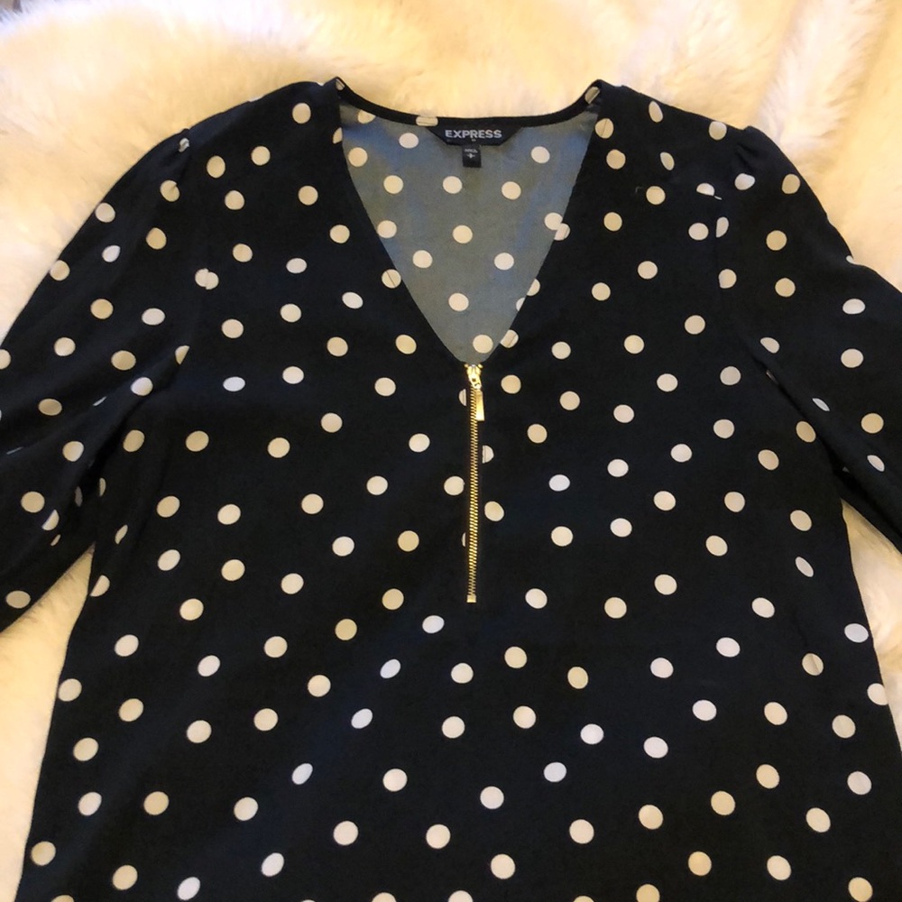 Polka dot blouse Express